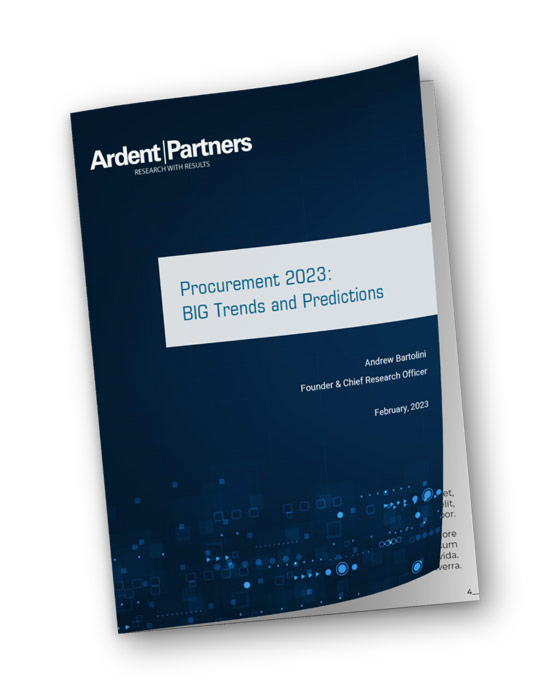 Ardent Partners Names 2023 Procurement Trends, Emphasizes Spend Visibility