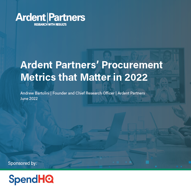 Ardent Partners’ Procurement Metrics that Matter in 2022